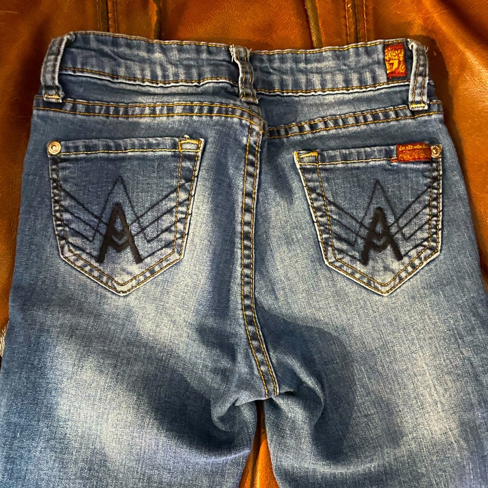 7 For All Mankind Girls Skinny “A” pocket Size 10 Jeans